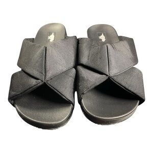 Chic and Comfortable Black Sandals – Size 10